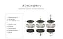 UFO XL absorbers Assembly options and accessories