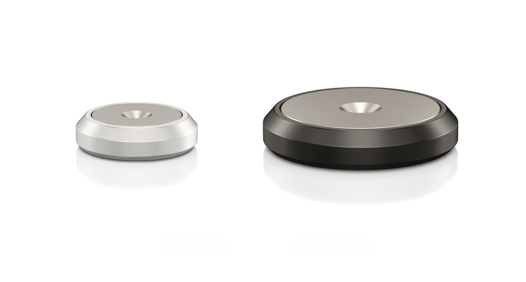 [VIA50061] QTC DISCS * STAINLESS STEEL * Ø 25 mm * 8 pcs / Black