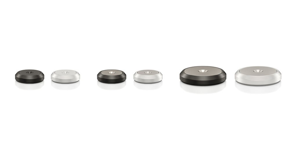 [VIA50051] QTC DISCS * STAINLESS STEEL * Ø 16 mm * 8 pcs / Black